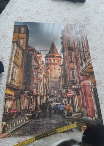 Galata Kulesi Temalı Çok Renkli Tablo - Görsel 4