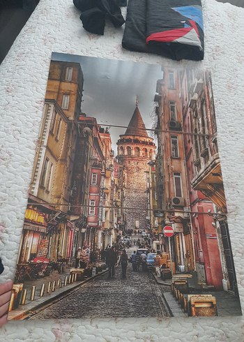 Galata Kulesi Temalı Çok Renkli Tablo - Görsel 11