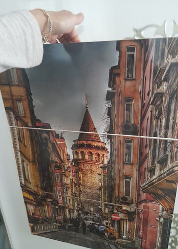 Galata Kulesi Temalı Çok Renkli Tablo - Görsel 14