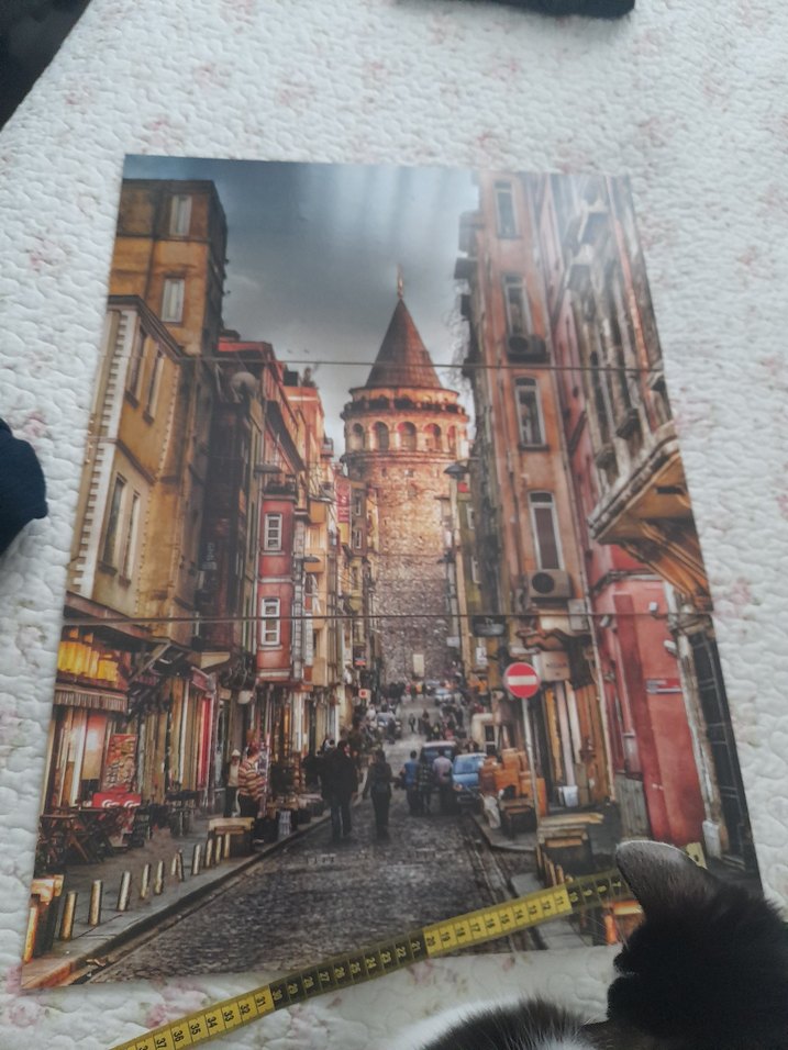 Galata Kulesi Temalı Çok Renkli Tablo - Görsel 4