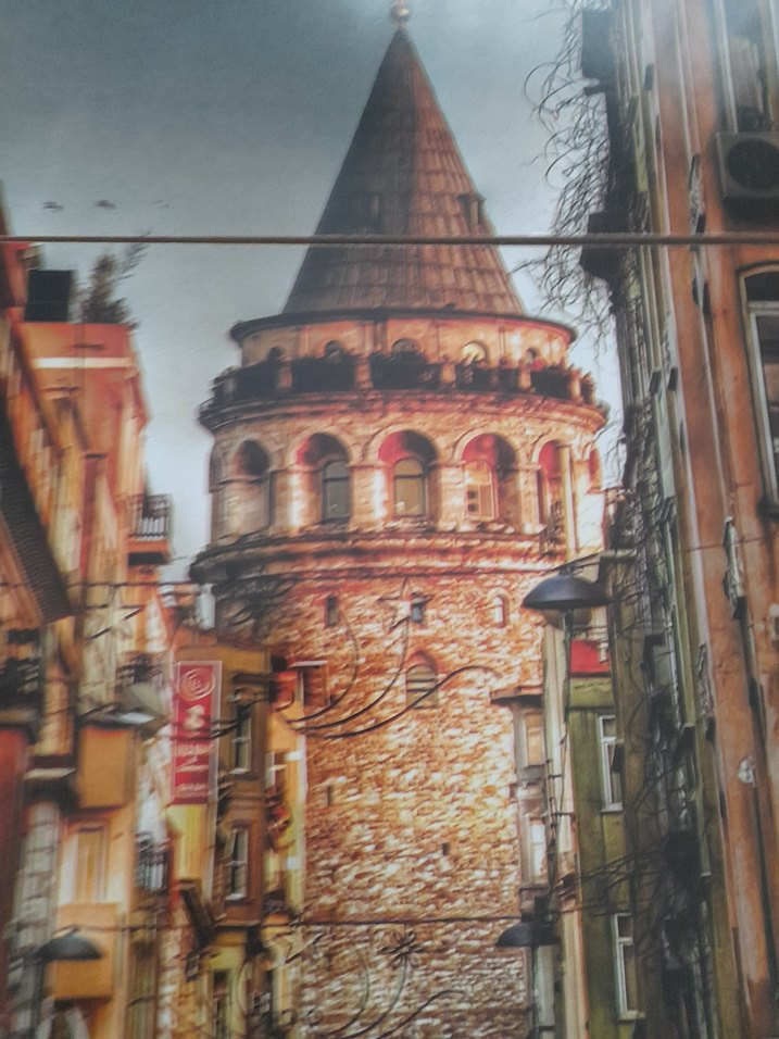 Galata Kulesi Temalı Çok Renkli Tablo - Görsel 2