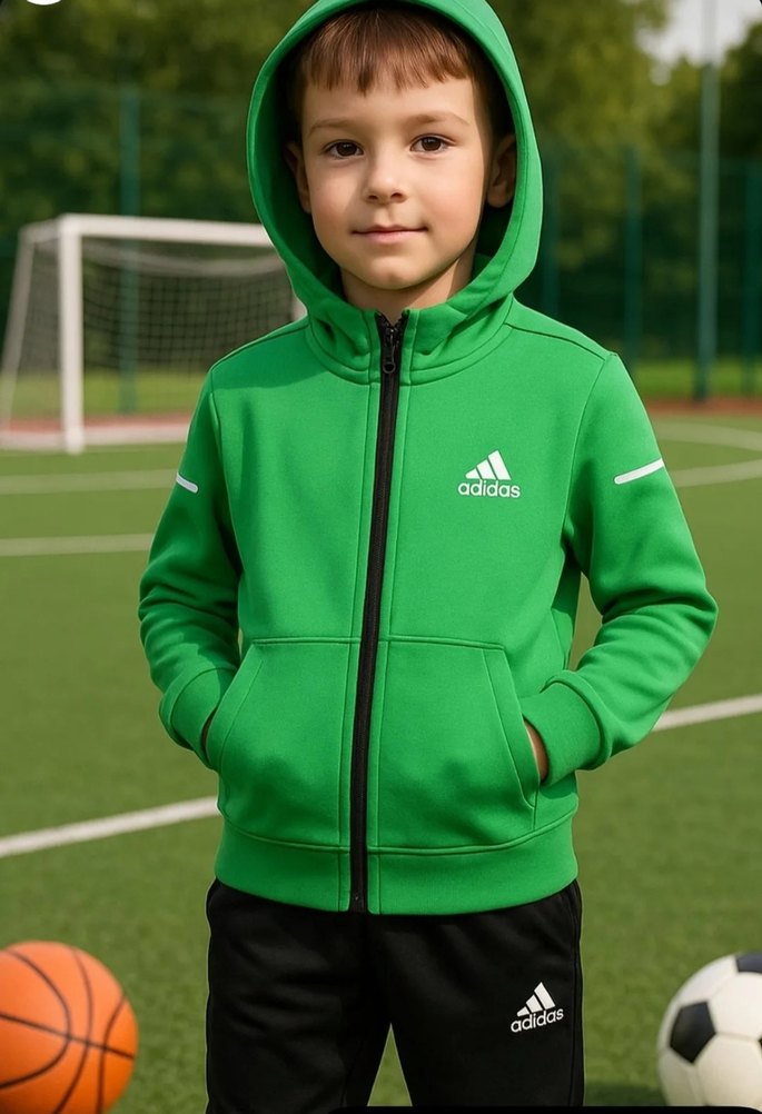 Renkli Fermuarlı Kapüşonlu Erkek Eşofman Takımı - Görsel 5