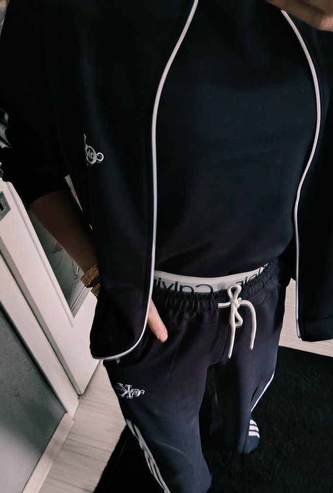 Kızlar için Lacivert Sweatpants ve üçlü Eşofman Takımı - Görsel 3