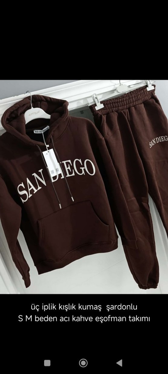 Kahverengi Kadın Mini Eşofman Takımı - Görsel 2