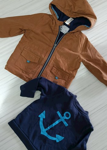 Kahverengi Fermuarlı Erkek Çocuk Mont - Görsel 2