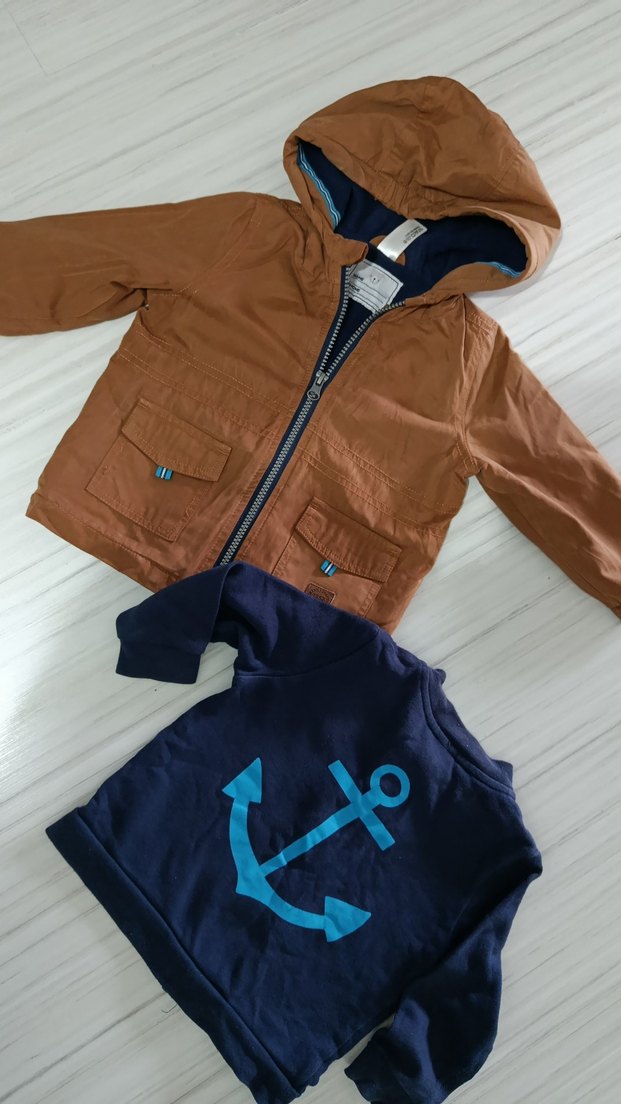 Kahverengi Fermuarlı Erkek Çocuk Mont - Görsel 2