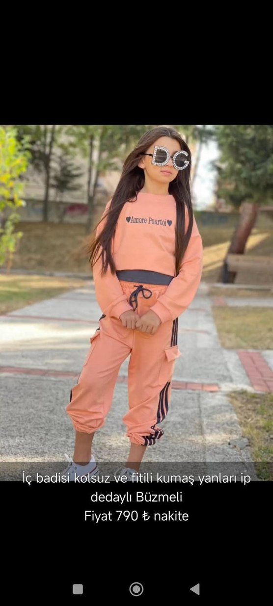 3lü takımRahat Kesim Kız Eşofman Takımı - Görsel 2