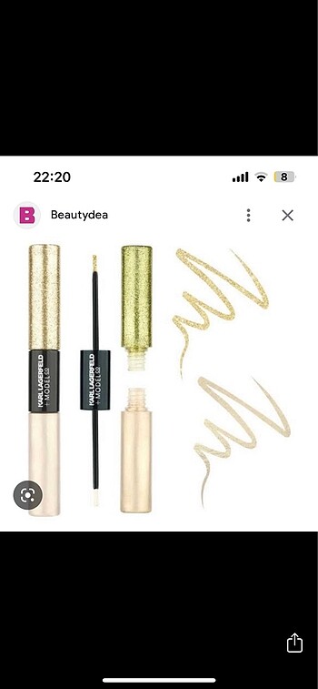Beden Karl lagerfeld metalic ve glitter eyeliner