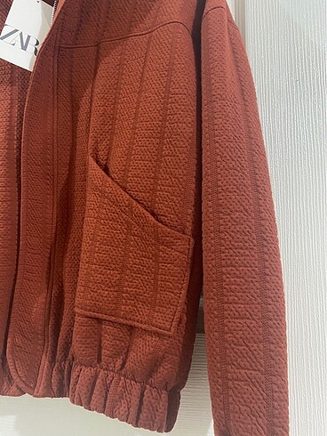 s Beden bordo Renk Zara dokulu oversize bomber ceket