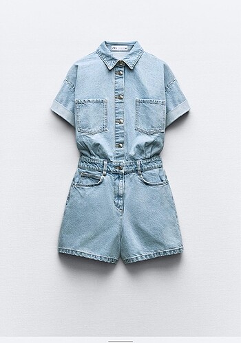 Zara Zara ekru denim tulum