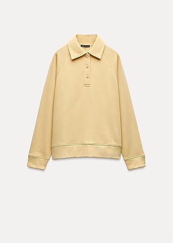 Zara penye Polo sweatshirt