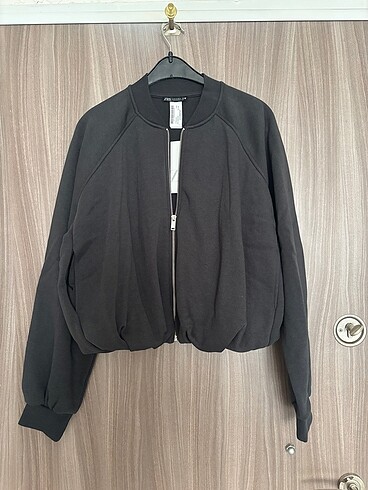 m Beden gri Renk Zara peluş bomber ceket