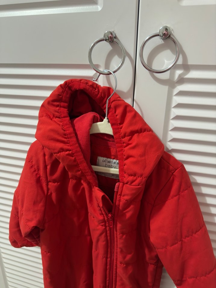 Kırmızı Fermuarlı bebek Tulumu - Görsel 4