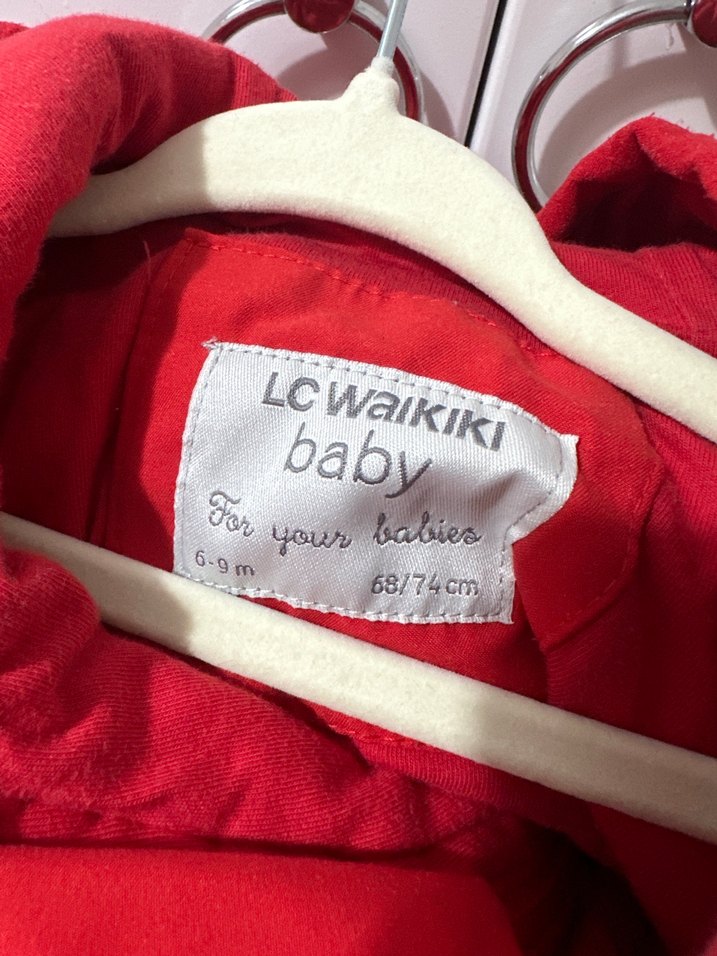 Kırmızı Fermuarlı bebek Tulumu - Görsel 3