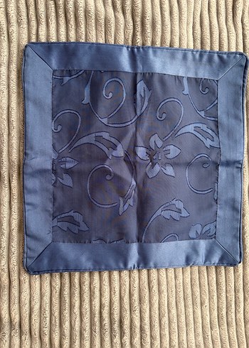 Nakışlı Mavi Kırlent Kılıfı - Görsel 2