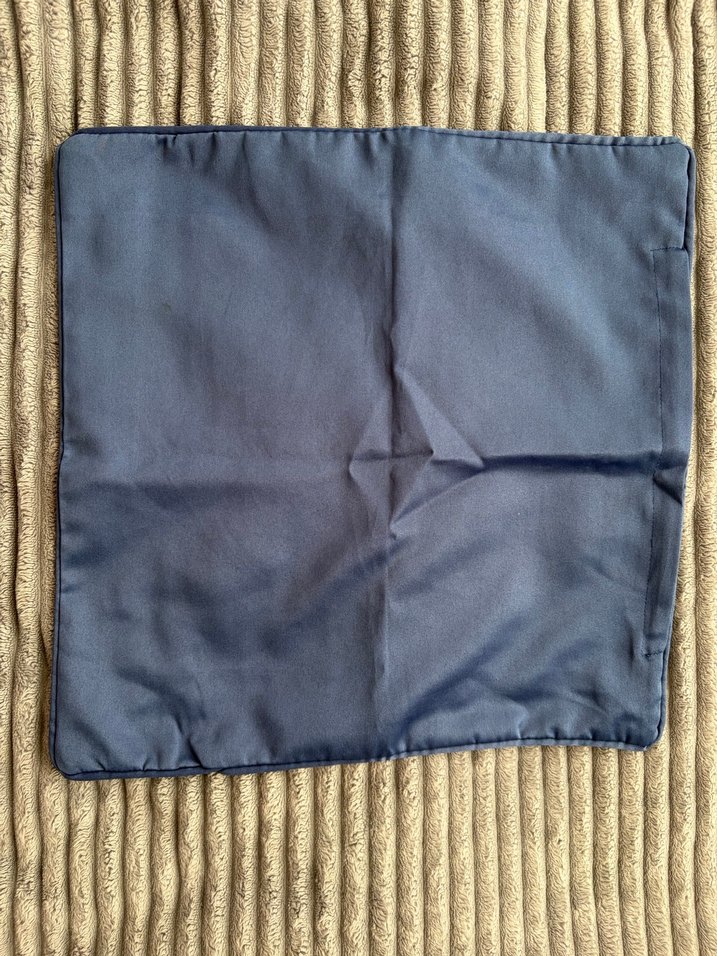 Nakışlı Mavi Kırlent Kılıfı - Görsel 4