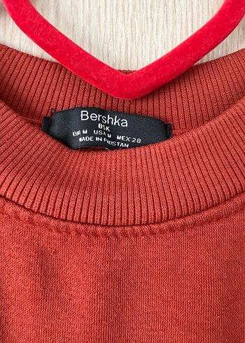 Kiremit Kadın Sweatshirt, Yuvarlak Yaka, Rahat Kesim - Görsel 3