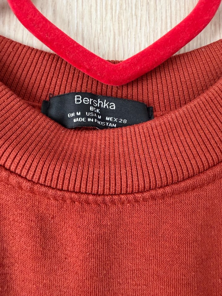 Kiremit Kadın Sweatshirt, Yuvarlak Yaka, Rahat Kesim - Görsel 3