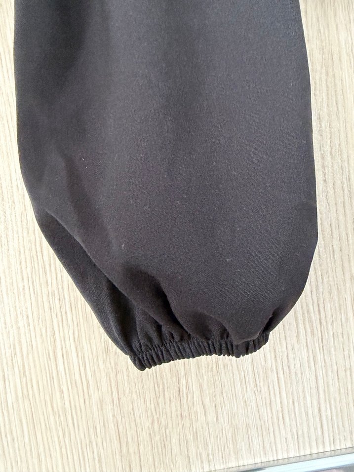 Siyah Uzun Kollu Crop Bluz - Görsel 3