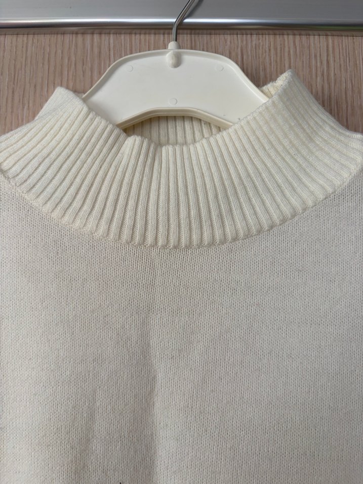 Beyaz Balıkçı Yaka Kadın Kazak - Görsel 4