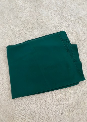 Armine Kadın Elastik Koyu Yeşil Saten eşarp