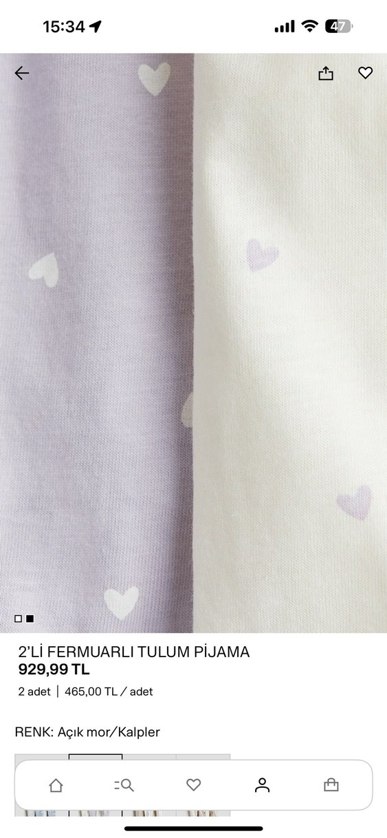 2'li Fermuarlı Bebek Tulum Pijama Seti - Görsel 2