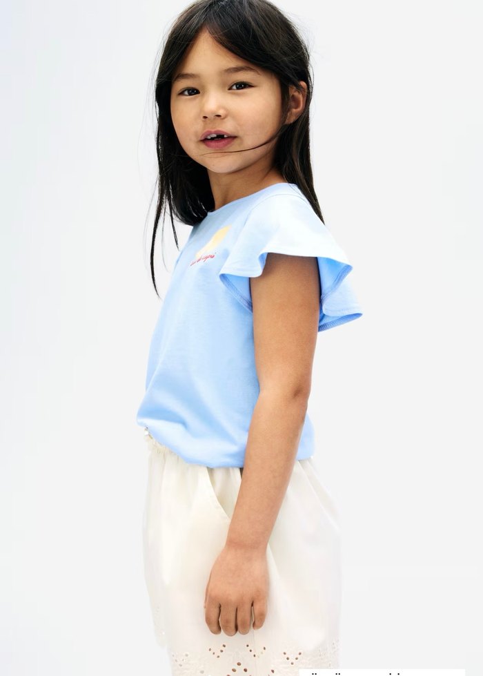 H&M Volan Kollu Baskılı Üst - Görsel 3