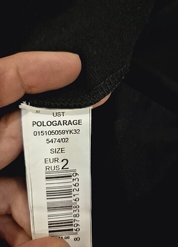 m Beden siyah Renk Polo Garage siyah kısa kollu elbise