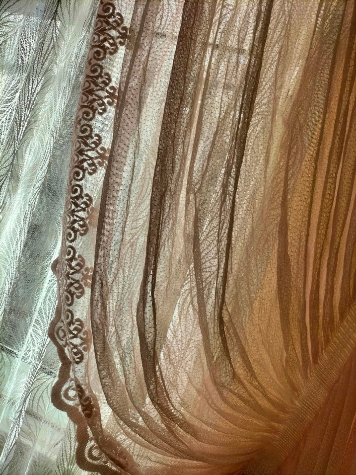 Pastel Pembe Düz Tül Perde - Görsel 3