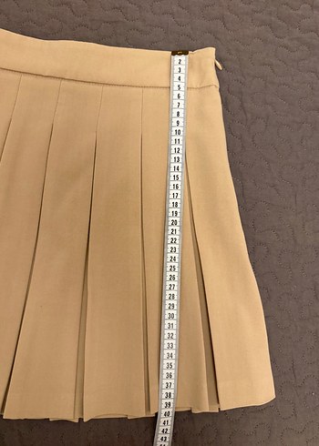 Bej Mini Etek Pilili - Görsel 5