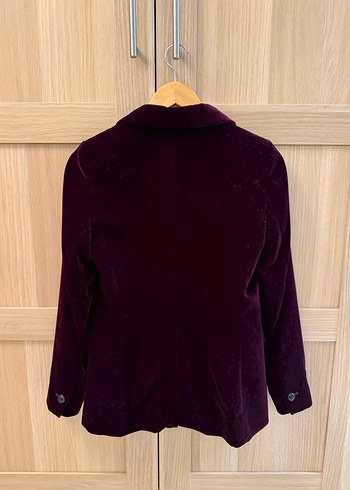 Mürdüm Kadife Kadın Blazer Ceket Mango - Görsel 3