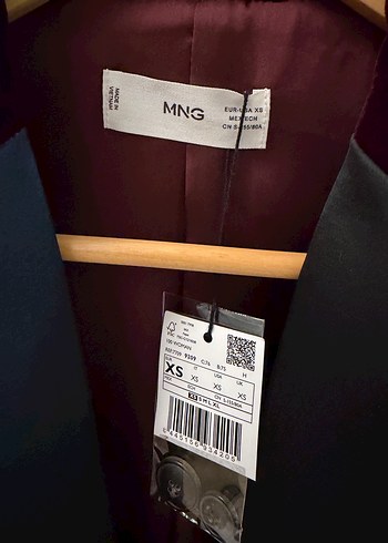 Mürdüm Kadife Kadın Blazer Ceket Mango - Görsel 2