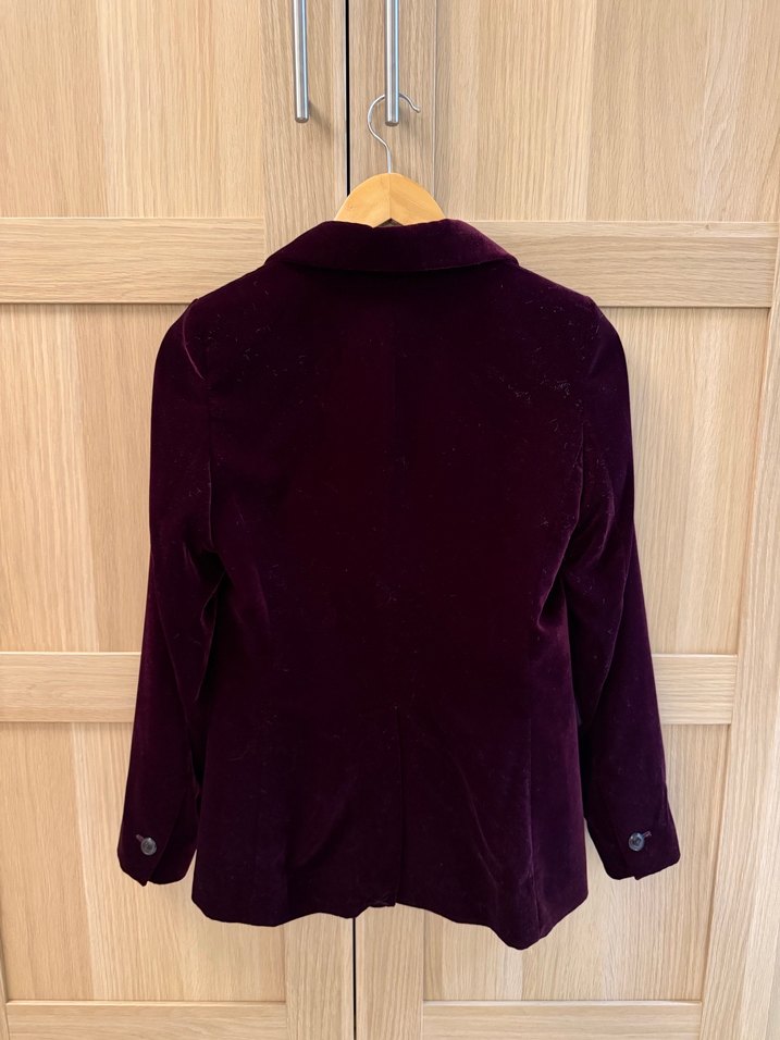 Mürdüm Kadife Kadın Blazer Ceket Mango - Görsel 3