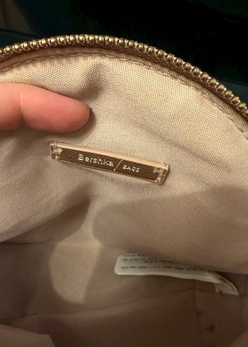 Zincir Detaylı Rose Altın Deri Kadın Çanta - Görsel 4