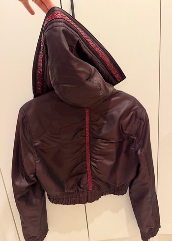 Gizia Mürdüm Yüksek Yakalı İnce Ceket - Görsel 3