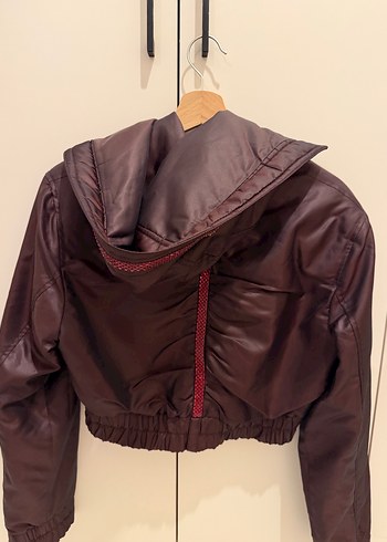 Gizia Mürdüm Yüksek Yakalı İnce Ceket - Görsel 2