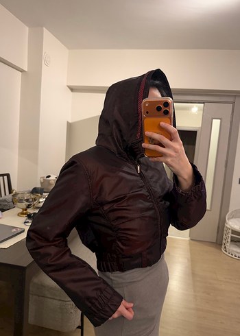 Gizia Mürdüm Yüksek Yakalı İnce Ceket - Görsel 7