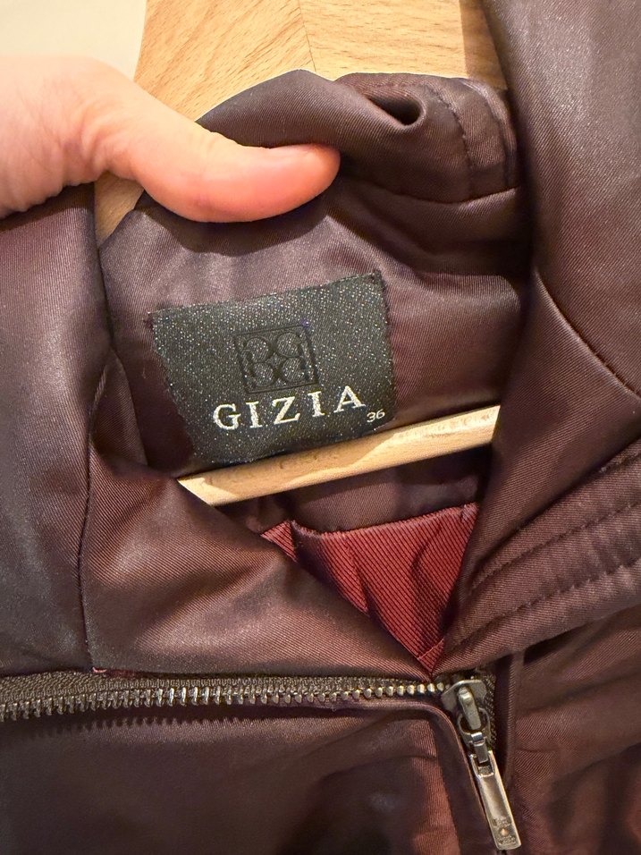 Gizia Mürdüm Yüksek Yakalı İnce Ceket - Görsel 4