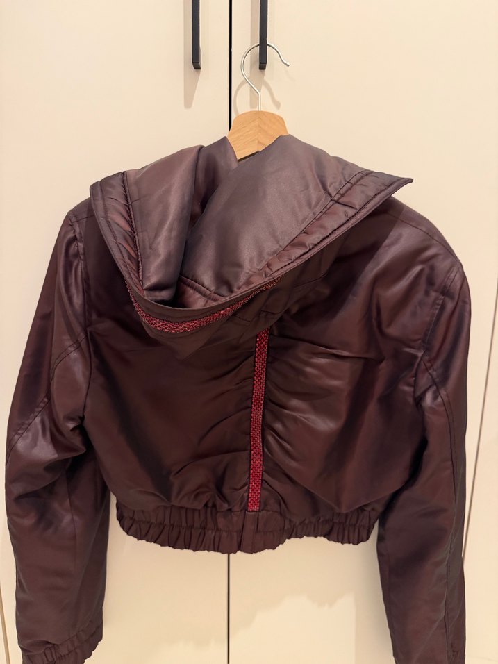 Gizia Mürdüm Yüksek Yakalı İnce Ceket - Görsel 2