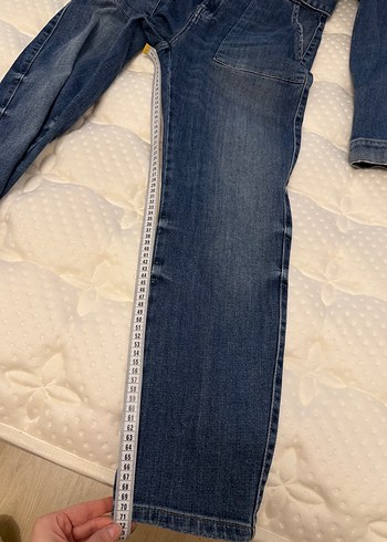 Kadın Mavi Denim Tulum - Görsel 7