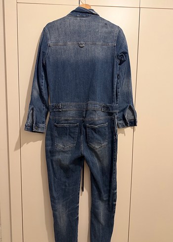 Kadın Mavi Denim Tulum - Görsel 2