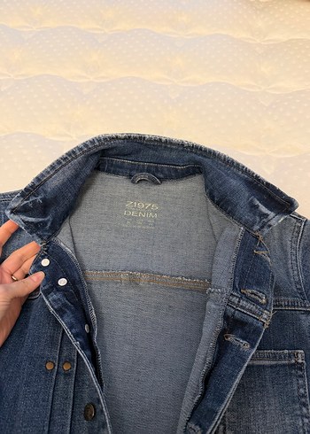 Kadın Mavi Denim Tulum - Görsel 8