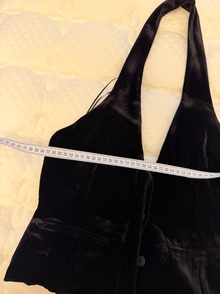 Siyah Kadife Kadın Yelek Zara - Görsel 3