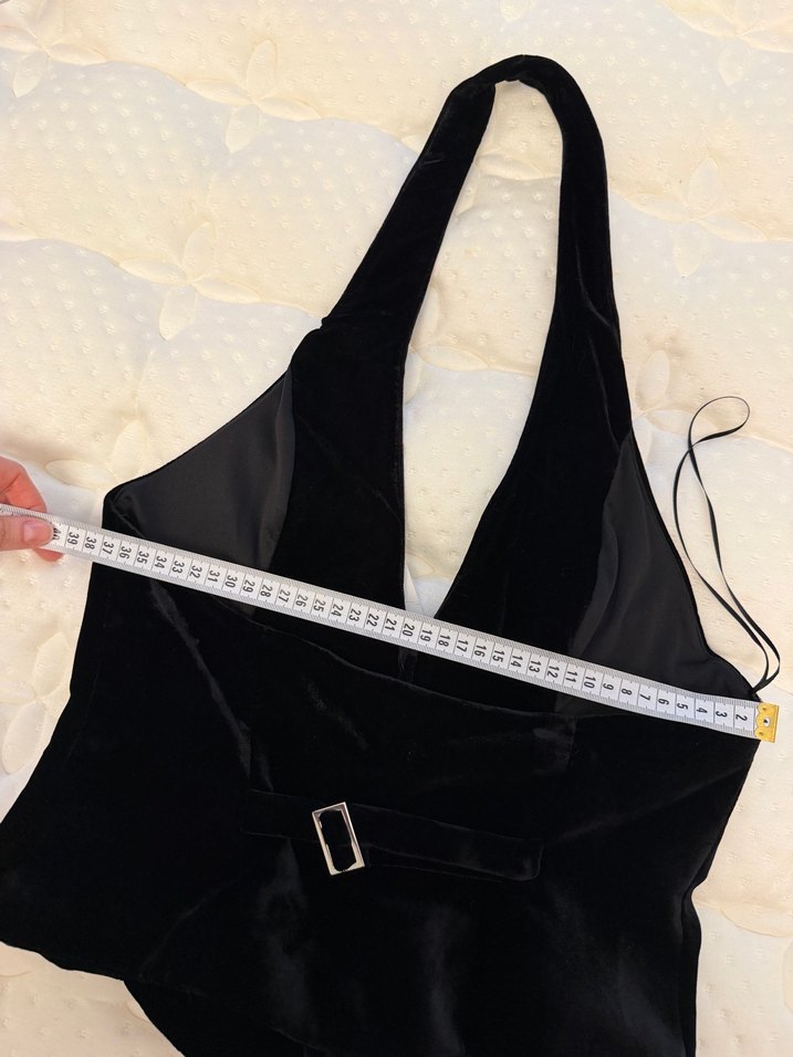 Siyah Kadife Kadın Yelek Zara - Görsel 5