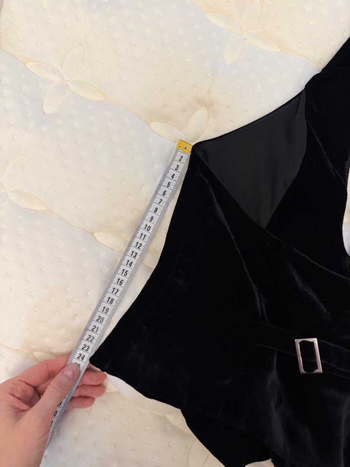Siyah Kadife Kadın Yelek Zara - Görsel 4