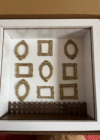 Gold rengi Mini Çerçeve adet fiyatı EL EMEĞİ İLE KİLDEN yapıld - Görsel 4