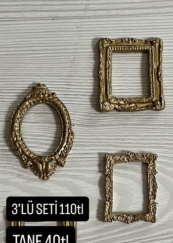 Gold rengi Mini Çerçeve adet fiyatı EL EMEĞİ İLE KİLDEN yapıld - Görsel 5
