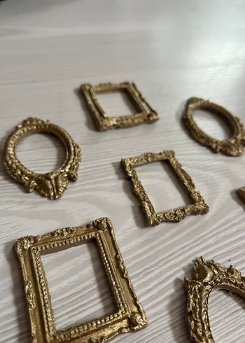 Gold rengi Mini Çerçeve adet fiyatı EL EMEĞİ İLE KİLDEN yapıld - Görsel 2