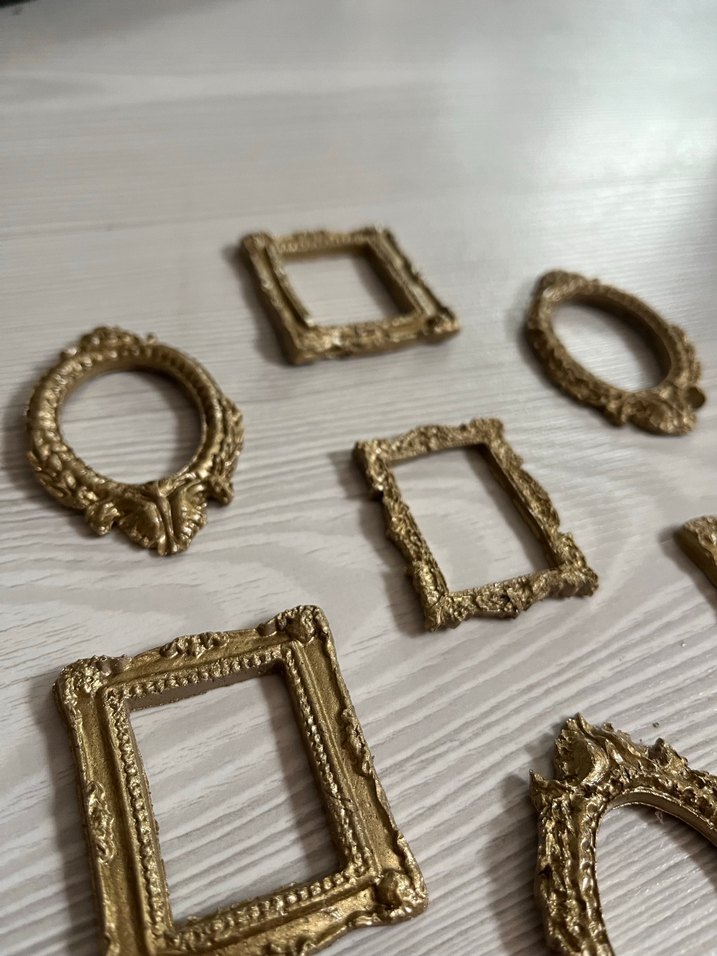 Gold rengi Mini Çerçeve adet fiyatı EL EMEĞİ İLE KİLDEN yapıld - Görsel 2