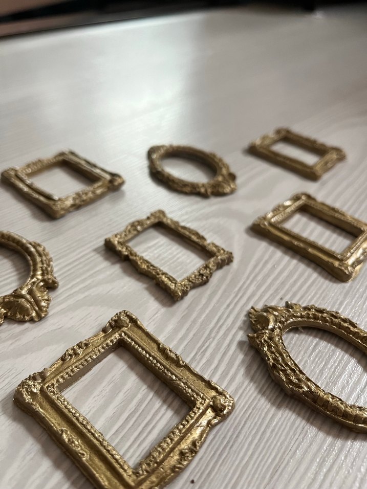 Gold rengi Mini Çerçeve adet fiyatı EL EMEĞİ İLE KİLDEN yapıld - Görsel 3